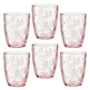 Zestaw szklanek różowych 270 ml 6 sztuk MERIDA - Szklanki - miniaturka - grafika 1