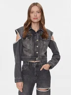 Kurtki damskie - Liu Jo Kurtka jeansowa UA4117 D4891 Szary Regular Fit - miniaturka - grafika 1