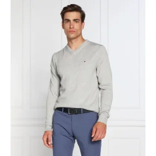 Tommy Hilfiger Sweter Regular Fit z dodatkiem kaszmiru - Swetry męskie - miniaturka - grafika 1