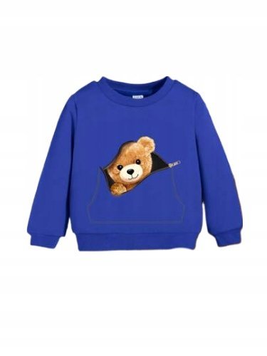 SHEIN NIEBIESKA BLUZA DZIECIĘCA Z NADRUKIEM 92 ŁŁB