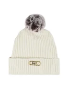 Czapki dla dzieci - MICHAEL KORS KIDS Czapka R30229 Beżowy - miniaturka - grafika 1