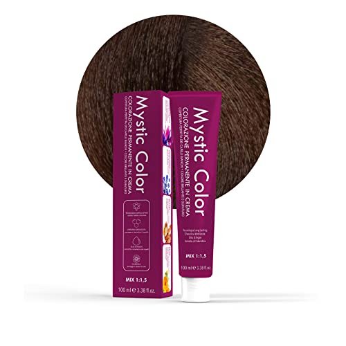 Mystic Color - Farba do włosów 5,7 - Farba do włosów - Profesjonalna farba w kremowym długotrwała - z hydrolizowaną keratyną, olejem arganowym i nagietkiem - 100 ml