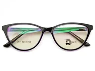 Okulary korekcyjne, oprawki, szkła - OPRAWKI OKULAROWE pod Korekcję KOCIE OKO Damskie ST2941D czarno-fioletowe - miniaturka - grafika 1