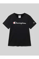 Koszulki i topy damskie - T-shirt z nadrukiem z logo - Champion - miniaturka - grafika 1
