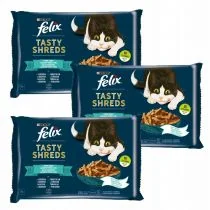 Purina Felix TASTY SHREDS Rybne Smaki z Łososiem i z Tuńczykiem 4x80g mokra karma dla kotów dorosłych 4 x 80 g - Mokra karma dla kotów - miniaturka - grafika 2