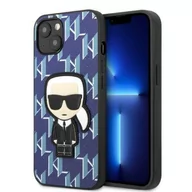 Etui i futerały do telefonów - Karl Lagerfeld KLHCP13MPMNIKBL iPhone 13 6,1" hardcase niebieski/blue Monogram Ikonik Patch - miniaturka - grafika 1