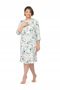 Martel biała BAWEŁNIANA koszula nocna długi rękaw r. 3XL - Bielizna nocna - miniaturka - grafika 1