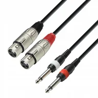 Akcesoria do nagłośnienia - Adam Hall K3 TFP 0300 - Kabel 2 x XLR żeńskie do 2 x 6,3 mm mono Jack Męski, 3 m K3TFP0300 - miniaturka - grafika 1