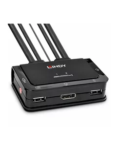 Lindy ! Lindy 42344 Przełącznik KVM DisplayPort 1.2 USB 2.0 LY42344 - Przełączniki KVM - miniaturka - grafika 1