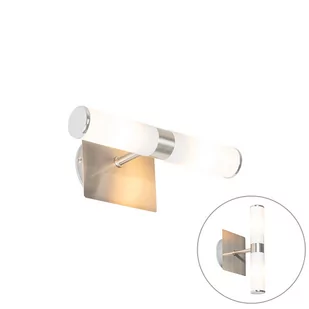 QAZQA Nowoczesny kinkiet stalowy IP44 2-punktowy - Wanna - Lampy ścienne - miniaturka - grafika 1