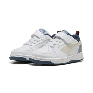 Dziecięce sneakersy Rebound V6 Lo Mid-90s PUMA White Vapor Gray Cool Blue - Odzież sportowa dziecięca - miniaturka - grafika 1