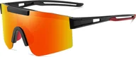 Okulary przeciwsłoneczne - INF Stylowe okulary przeciwsłoneczne 3049 Biała oprawa Czarne kropki Pomarańczowy - miniaturka - grafika 1