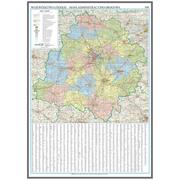 Mapy i plansze edukacyjne - EkoGraf, Województwo łódzkie mapa ścienna administracyjno-drogowa na podkładzie do wpinania - pinboard, 1:200 000 - miniaturka - grafika 1