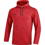 Bluzy męskie - JAKO JAKO Męska bluza z kapturem Premium Basics, czerwony, m 6729 - miniaturka - grafika 1