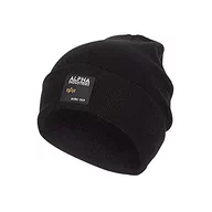 Czapki damskie - Alpha Industries Czapka beanie z daszkiem unisex, czarny, jeden rozmiar - miniaturka - grafika 1