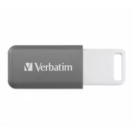 Pendrive - Verbatim USB flash disk, USB 2.0, 128GB, DataBar, szary, 49456, do archiwizacji danych - miniaturka - grafika 1