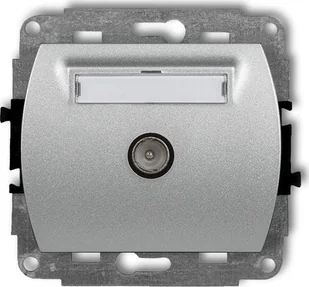 Karlik DECO Gniazdo antenowe pojedyncze TV czarny mat 12DGTV-1 - Gniazdka elektryczne - miniaturka - grafika 1