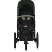 Wózki dziecięce - WÓZEK SPACEROWY BIEGOWY 2W1 RĘCZNY HAMULEC 3 DUŻE KOŁA 360° LIONELO AZURA - miniaturka - grafika 1