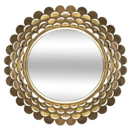 Lustra - Lustro glamour złote, metalowa rama, Ø 91 cm - miniaturka - grafika 1