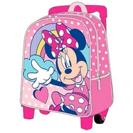 Plecaki szkolne i tornistry - Plecak dziecięcy Wózek szkolny Myszka Minnie - Różowy - 25 x 10 x 29 cm - Wykonany z poliestru - Z zamkiem błyskawicznym - Nadruk Minnie - Oryginalny produkt zaprojektowany w Hiszpanii, Różowy kolor, - miniaturka - grafika 1