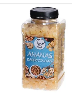 Słoik ananas kandyzowany 500g - Owoce świeże i suszone - miniaturka - grafika 1