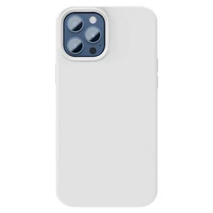 Baseus Liquid Silica Gel Magnetic Case elastyczne silikonowe etui pokrowiec iPhone 12 Pro Max biały (WIAPIPH67N-YC02) (kompatybilny z MagSafe) WIAPIPH67N-YC02 - Etui i futerały do telefonów - miniaturka - grafika 1