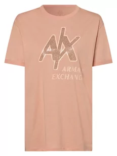 Armani Exchange - T-shirt damski, różowy - Koszulki i topy damskie - miniaturka - grafika 1
