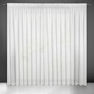 Firany - Firana Gotowa Na Taśmie, 700X250, Biała Gładka, Fwb-01 - miniaturka - grafika 1