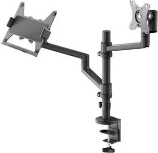 Goobay Uchwyt do monitora Deluxe z ramieniem na laptopa, czarny RB74417 - Uchwyty do monitorów - miniaturka - grafika 1
