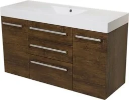 Szafka łazienkowa antyczne drewno 140cm FOKUS z umywalką - Szafki łazienkowe Szafka łazienkowa antyczne drewno 140cm FOKUS z umywalką - Szafki łazienkowe - miniaturka - grafika 1