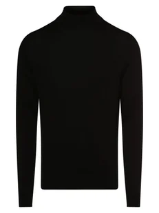 Calvin Klein - Męski sweter z wełny merino, czarny - Swetry męskie - miniaturka - grafika 1