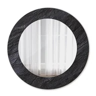 Lustra - Piękne Lustro Ścienne OkrągłeCzarny kamień 50cm - miniaturka - grafika 1