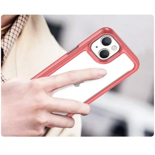 Etui Outer Braders sztywny pokrowiec z żelową ramką do iPhone 14 Plus czerwony - Etui i futerały do telefonów Etui Outer Braders sztywny pokrowiec z żelową ramką do iPhone 14 Plus czerwony - Etui i futerały do telefonów - miniaturka - grafika 6