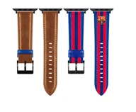 Akcesoria do smartwatchy - FC Barcelona Apple Watch Band Real Leather 49" OCFCBAWBBG49 BG - miniaturka - grafika 1