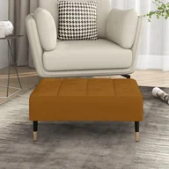 Pufy i podnóżki - shumee Podnóżek brązowy 78x56x32 cm tapicerowany aksamitem - miniaturka - grafika 1