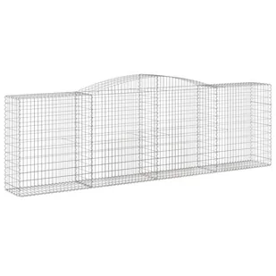 Kosze gabionowe, 8 szt, 400x50x120/140 cm, galwanizowane żelazo - Ogrodzenia - miniaturka - grafika 4
