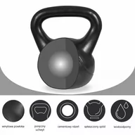 Kettlebell - Gorilla Sports Kettlebell 4kg Winylowe 100342-00006-0009 - miniaturka - grafika 1