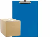 Deski z klipsem - Deska podkładka PCV z klipem A4 niebieska 10 sztuk - miniaturka - grafika 1