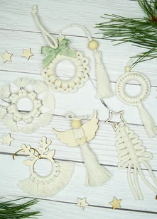 Dekoracje na choinkę anioł renifer gwiazdka - Ozdoby bożonarodzeniowe - miniaturka - grafika 1