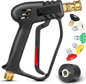 Akcesoria do myjek - Myjka ciśnieniowa Rosfix Pistolet do myjki ciśnieniowej 5000PSI z gwintem przyłączeniowym 22mm i szybkozłączką 1/4" Krcher Cl - miniaturka - grafika 1