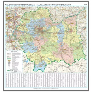 EkoGraf, Województwo małopolskie mapa ścienna na podkładzie do wpinania - pinboard, 1:200 000 - Mapy i plansze edukacyjne - miniaturka - grafika 1