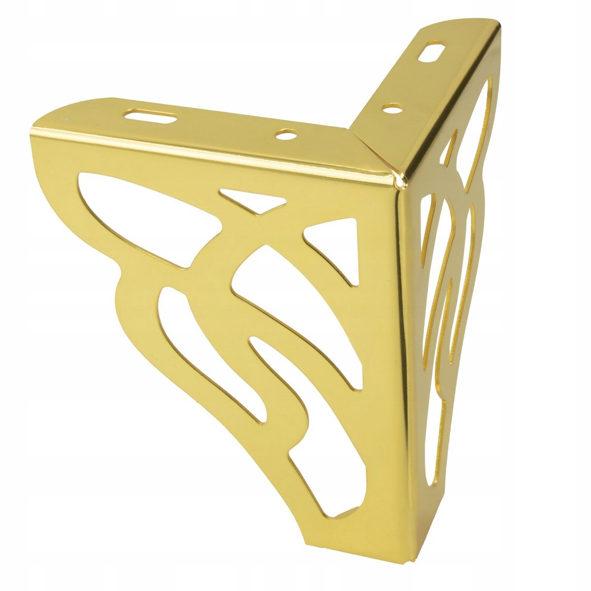 Nożka meblowa metalowa 13 cm złota połysk noga do mebli glamour do sofy