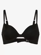 Biustonosze - Calvin Klein - Damski biustonosz z fiszbinami  wyściełany, czarny - miniaturka - grafika 1