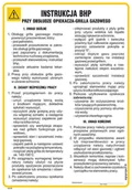 Instrukcje stanowiskowe BHP - IAG35 INSTRUKCJA BHP PRZY OBSŁUDZE OPIEKACZA - GRILLA GAZOWEGO, PN - PŁYTA PCV 1MM; (245X350MM) - miniaturka - grafika 1