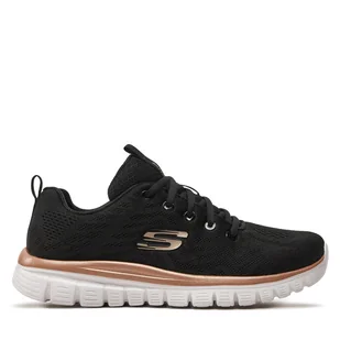 Sneakersy Skechers 12615/BKGD Czarny - Sneakersy damskie - miniaturka - grafika 1