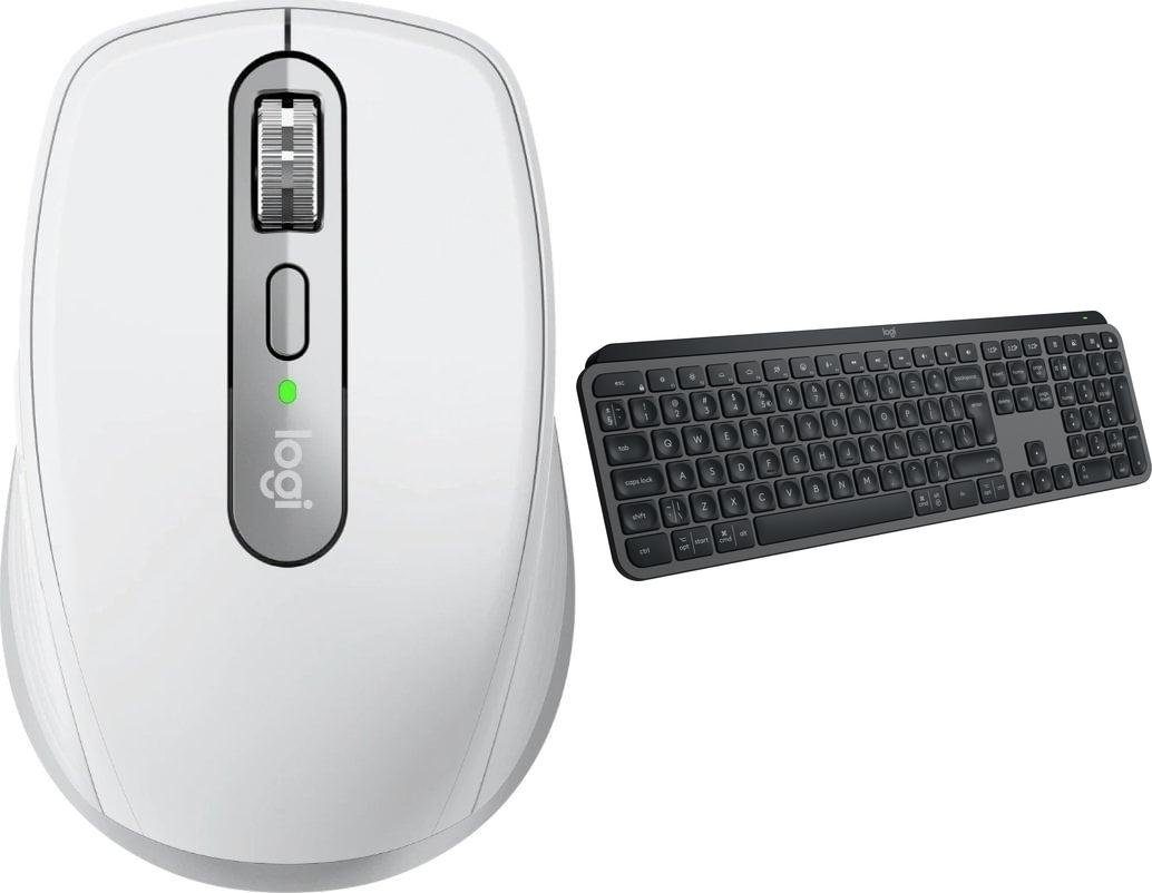 Logitech MX Anywhere 3S Pale Grey 910-006930 + MX Keys S Bezprzewodowa Graphite US 920-011587