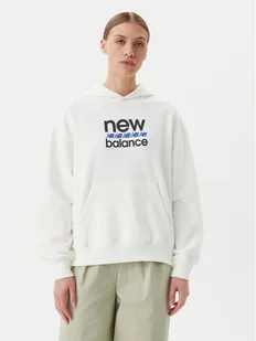 New Balance Bluza Sport Graphic WT51519 Biały Relaxed Fit - Bluzy damskie - miniaturka - grafika 1