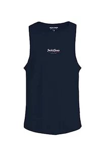 Jack & Jones Męski tank top Jorwalker FST, granatowy blezer, L - Koszulki męskie - miniaturka - grafika 1