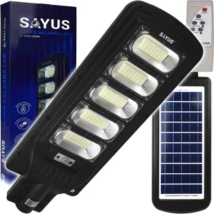 MOCNA LAMPA SOLARNA LED LATARNIA ULICZNA OGRODOWA NA PILOTA CZUJNIK RUCHU - Lampy ogrodowe - miniaturka - grafika 1