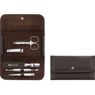 Zwilling Classic Inox etui ze skóry bydlęcej z zatrzaskiem, 5-częściowy, brązowy 97688-007-0 - Akcesoria do paznokci - miniaturka - grafika 1